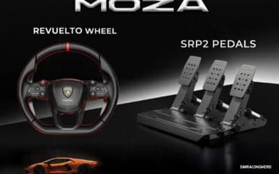 MOZA Racing: volante ufficiale Lamborghini Revuelto e nuova guarnitura SRP2
