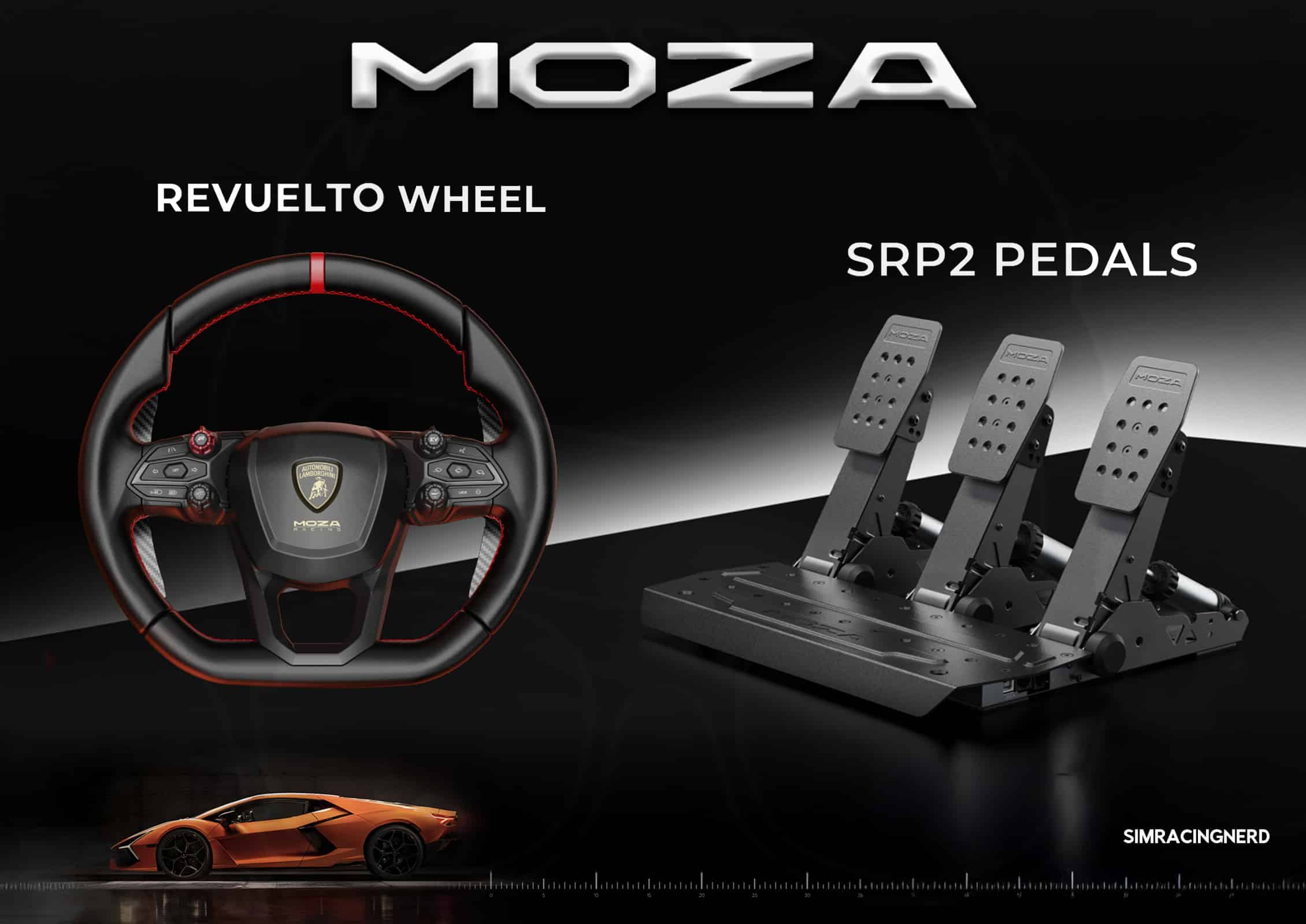 MOZA Racing Wheel Lamborghini Revuelto pedals SRP2 MOZA Racing Wheel Lamborghini Revuelto pedals SRP2
